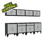 Armadillo Tough Grey 8-Piece Garage Cabinet System with Levelers