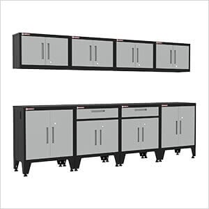Grey 8-Piece Garage Cabinet System with Levelers