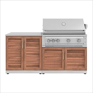 Grove 4-Piece Outdoor Kitchen Set with 40-Inch Natural Gas Platinum Grill