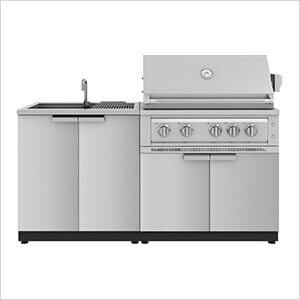 Stainless Steel 3-Piece Outdoor Kitchen Set with 36-Inch Natural Gas Platinum Grill