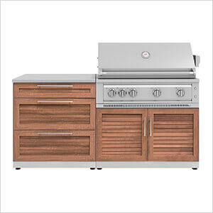 Grove 4-Piece Outdoor Kitchen Set with 40-Inch Natural Gas Platinum Grill