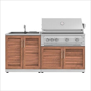 Grove 3-Piece Outdoor Kitchen Set with 40-Inch Natural Gas Platinum Grill