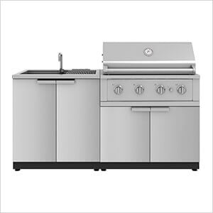 Stainless Steel 3-Piece Outdoor Kitchen Set with 36-Inch Liquid Propane Performance Grill