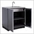 Aluminum Slate 3-Piece Outdoor Kitchen Set with 36-Inch Natural Gas Performance Grill