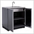 Aluminum Slate 3-Piece Outdoor Kitchen Set with 36-Inch Liquid Propane Platinum Grill