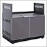 Aluminum Slate 3-Piece Outdoor Kitchen Set with 36-Inch Liquid Propane Platinum Grill
