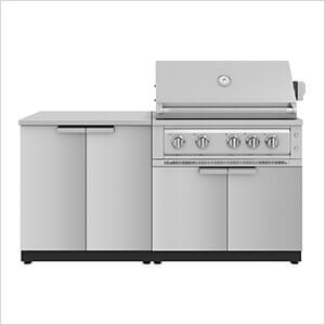 Stainless Steel 4-Piece Outdoor Kitchen Set with 36-Inch Natural Gas Platinum Grill