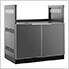 Aluminum Slate 4-Piece Outdoor Kitchen Set with 33-Inch Natural Gas Platinum Grill