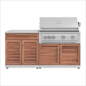Grove 4-Piece Outdoor Kitchen Set with 40-Inch Liquid Propane Platinum Grill