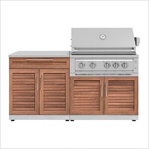 Grove 4-Piece Outdoor Kitchen Set with 36-Inch Natural Gas Platinum Grill