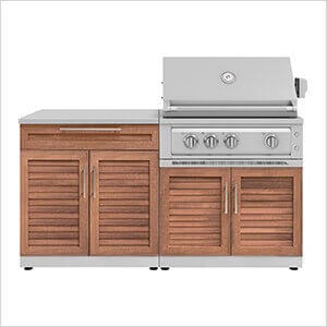 Grove 4-Piece Outdoor Kitchen Set with 33-Inch Liquid Propane Platinum Grill