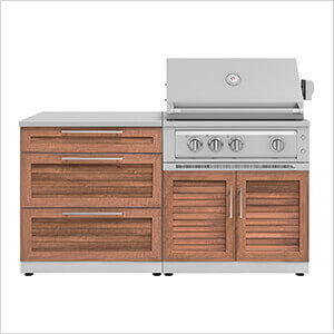 Grove 4-Piece Outdoor Kitchen Set with 33-Inch Liquid Propane Platinum Grill