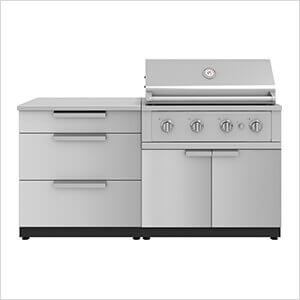 Stainless Steel 4-Piece Outdoor Kitchen Set with 36-Inch Liquid Propane Performance Grill