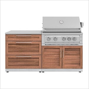 Grove 4-Piece Outdoor Kitchen Set with 36-Inch Liquid Propane Platinum Grill
