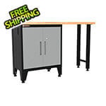 Armadillo Tough Grey 2-Piece Garage Cabinet Set with Levelers