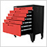 Red 4-Piece Garage Cabinet Set with Levelers