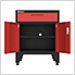 Red 4-Piece Garage Cabinet Set with Levelers
