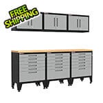 Armadillo Tough Grey 7-Piece Garage Cabinet Set with Levelers