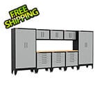 Armadillo Tough Grey 9-Piece Garage Cabinet Set with Levelers