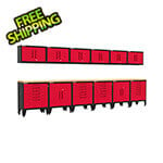 Armadillo Tough Red 14-Piece Garage Cabinet Set with Levelers