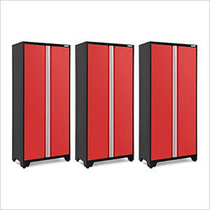 3 x BOLD Series 36-Inch Red Locker