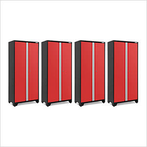 4 x BOLD Series 36-Inch Red Locker