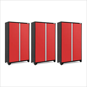 3 x BOLD Series 48-Inch Red Locker