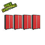 NewAge Garage Cabinets 4 x BOLD Series 48-Inch Red Locker