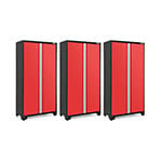 NewAge Garage Cabinets 3 x BOLD Series Red 42-Inch RTA Locker