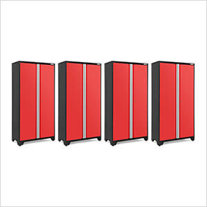 4 x BOLD Series Red 42-Inch RTA Locker