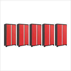 5 x BOLD Series Red 42-Inch RTA Locker