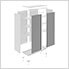 2 x BOLD Series Platinum 42-Inch RTA Locker
