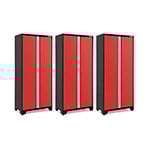 NewAge Garage Cabinets 3 x BOLD Series Red 36-Inch RTA Locker