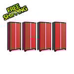 NewAge Garage Cabinets 4 x BOLD Series Red 36-Inch RTA Locker