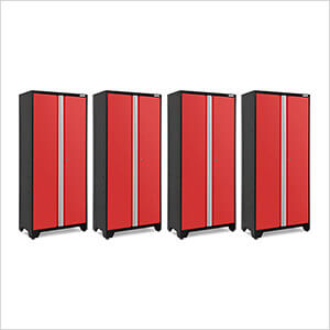 4 x BOLD Series Red 36-Inch RTA Locker