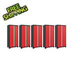 NewAge Garage Cabinets 5 x BOLD Series Red 36-Inch RTA Locker