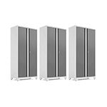 NewAge Garage Cabinets 3 x BOLD Series Platinum 36-Inch RTA Locker