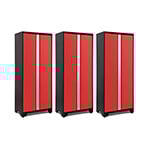 NewAge Garage Cabinets 3 x BOLD Series Red 30-Inch RTA Locker