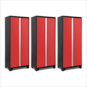 3 x BOLD Series Red 30-Inch RTA Locker