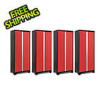 NewAge Garage Cabinets 4 x BOLD Series Red 30-Inch RTA Locker