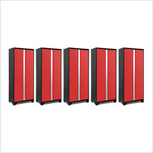 5 x BOLD Series Red 30-Inch RTA Locker