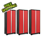 NewAge Garage Cabinets 3 x BOLD Series Red Lockers