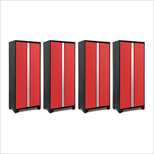 4 x BOLD Series Red Lockers