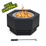 Sunjoy Group Smokeless 26-Inch Hexagon Patio Fire Pit