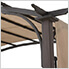 9.5 x 11.5 ft. Outdoor Steel Arched Pergola with Adjustable Canopy