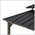 8 x 12 Grill Gazebo with Solar Power and Shelves (Black)