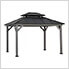 10 x 12 Cedar Framed Gazebo with Steel Hardtop (Black Roof)