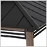 8 x 12 Wooden Grill Gazebo with AC Power Ports and Shelves (Brown)