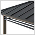 8 x 12 Wooden Grill Gazebo with AC Power Ports and Shelves (Black)