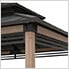 8 x 12 Wooden Grill Gazebo with DC Solar Power and Shelves (Brown)